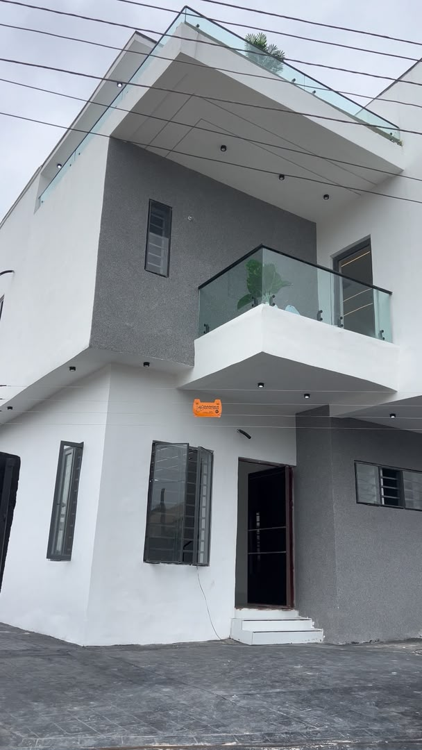 4 bedroom semi-detached duplex, Sangotedo — front elevation